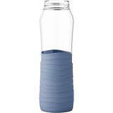 Emsa Drink2GO Glas Drinkfles Transparant/blauw, 0,7 Liter