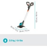 GARDENA EasyCut 23/18V P4A solo grastrimmer Grijs/turquoise, 14700-55, Accu niet inbegrepen