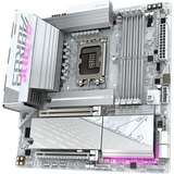 GIGABYTE B860M AORUS ELITE WIFI6E ICE socket 1851 moederbord Zilver/wit, RAID, 2.5Gb-LAN, Wi-Fi 7, BT, Sound, µATX