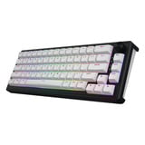 Hator Skyfall Wireless, gaming toetsenbord Zwart, US lay-out, HATOR Aurum Sterling, 65%, RGB, Double shot ABS, Hot-swap, 2.4GHz / Bluetooth / USB-C
