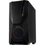 Inter-Tech IT-3303 Hornet Tower-behuizing Zwart | USB 3.0 | Window-kit | RGB led