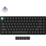 Keychron K2 HE-J1 Standard version RGB mechanisch toetsenbord Zwart, US lay-out (QWERTY), Gateron Double-Rail Magnetic Nebula, 75%, RGB, OSA double-shot PBT, hot swap, 2.4GHz | Bluetooth 5.2 | USB-C