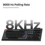 Keychron V6 Ultra 8K Wireless Custom Mechanical Keyboard Zwart, US lay-out (QWERTY), Keychron Silk POM Red, 100%, RGB, Hot swap, 2.4 GHz | Bluetooth 5.3 | USB-C