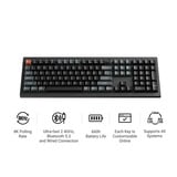 Keychron V6 Ultra 8K Wireless Custom Mechanical Keyboard, toetsenbord Zwart, US lay-out, Keychron Silk POM Red, Keychron Silk POM Red, 100%, RGB, Hot swap, 2.4 GHz / Bluetooth 5.3 / USB-C