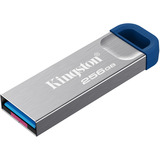 Kingston DataTraveler Kyson USB Flash Drive 256 GB usb-stick Zilver/blauw, USB-A 3.2 (5 Gbit/s)