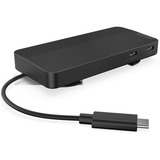 Lenovo USB-C-Travel Dock voor 2 schermen (met adapter) dockingstation Zwart