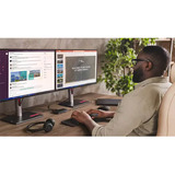 Lenovo USB-C-Travel Dock voor 2 schermen (met adapter) dockingstation Zwart