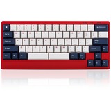 Leopold FC650MDSN/EWBPD(R), gaming toetsenbord Rood/wit, US lay-out, Cherry MX Brown