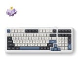 MCHOSE K99 Navy Blue Hyacinth Wireless Gasket Mount Mechanical, toetsenbord Wit/blauw, US lay-out, KTT Hyacinth, 98%, RGB, Hot swap, Double-Shot PBT, draadloos / Bluetooth / USB-C
