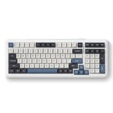 MCHOSE K99 Navy Blue Hyacinth Wireless Gasket Mount Mechanical, toetsenbord Wit/blauw, US lay-out, KTT Hyacinth, 98%, RGB, Hot swap, Double-Shot PBT, draadloos / Bluetooth / USB-C