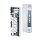 MCHOSE K99 Navy Blue Hyacinth Wireless Gasket Mount Mechanical, toetsenbord Wit/blauw, US lay-out, KTT Hyacinth, 98%, RGB, Hot swap, Double-Shot PBT, draadloos / Bluetooth / USB-C