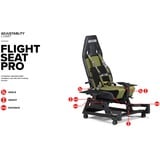 Next Level Racing Flight Seat Pro Boeing Military Edition racing simulator Zwart