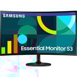 Samsung Essential S27D362GAU 27" curved monitor Zwart, 100 Hz, VGA, HDMI