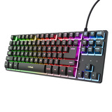 Trust GXT 833 Thado Toetsenbord met TKL-verlichting Zwart, US lay-out (QWERTY), 80% (TKL)	, RGB
