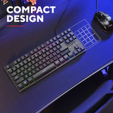 Trust GXT 833 Thado Toetsenbord met TKL-verlichting, gaming toetsenbord Zwart, US lay-out, 80% (TKL), RGB