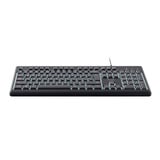 Trust Primo Verlicht Toetsenbord Bedraad  Zwart, US lay-out (QWERTY), 100%, Stille Toetsen | Morsbestendig