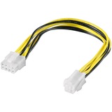 goobay 8-pin EPS/ATX12V (male) naar 4-pin ATX12V (female) adapterkabel Zwart/geel