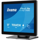 iiyama ProLite T1721MSC-B3 17" touchscreen monitor Zwart (mat), VGA, HDMI, Audio, 75Hz, Touch
