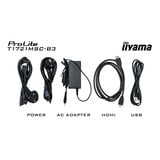 iiyama ProLite T1721MSC-B3 17" touchscreen monitor Zwart (mat), VGA, HDMI, Audio, 75Hz, Touch