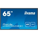 iiyama Prolite LH6570UHB-B1 65" 4K Ultra HD Public Display Zwart, 4K UHD, HDMI, USB