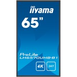 iiyama Prolite LH6570UHB-B1 65" 4K Ultra HD Public Display Zwart, 4K UHD, HDMI, USB