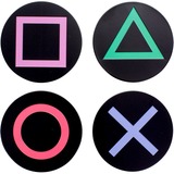 Paladone Playstation: Metal Coasters, 4 stuks