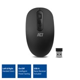 ACT Connectivity AC5110 Draadloze muis 1200 DPI Zwart, 1200 DPI | Voor links- en rechtshandigen