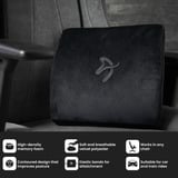 Arozzi Lumbar Support Black Velour - Horizontal Straps inlegkussen Zwart