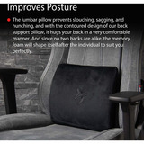 Arozzi Lumbar Support Black Velour - Horizontal Straps inlegkussen Zwart