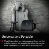 Arozzi Lumbar Support Black Velour - Horizontal Straps inlegkussen Zwart