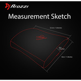 Arozzi Lumbar Support Black Velour - Horizontal Straps inlegkussen Zwart