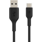 Belkin BOOST CHARGE USB-C/ USB-A kabel Zwart, 15 centimeter, CAB001bt0MBK