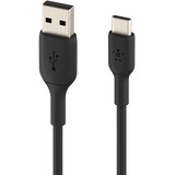 Belkin BOOST CHARGE USB-C/ USB-A kabel, 15 cm Zwart, CAB001bt0MBK