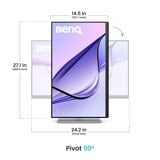 BenQ MA270U MacBook monitor voor allround professionals 27" 4K Ultra HD Wit, 2x HDMI, 1x USB-C, 2x USB-A