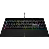 Corsair  K55 RGB PRO XT, gaming toetsenbord Zwart, US lay-out, Membraam, RGB-leds