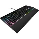 Corsair  K55 RGB PRO XT, gaming toetsenbord Zwart, US lay-out, Membraan, RGB-leds