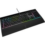 Corsair  K55 RGB PRO XT, gaming toetsenbord Zwart, US lay-out, Membraam, RGB-leds