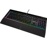 Corsair  K55 RGB PRO XT, gaming toetsenbord Zwart, US lay-out, Membraam, RGB-leds