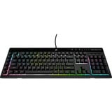 Corsair  K55 RGB PRO XT, gaming toetsenbord Zwart, US lay-out, Membraan, RGB-leds