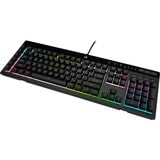 Corsair  K55 RGB PRO XT, gaming toetsenbord Zwart, US lay-out, Membraam, RGB-leds