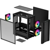 DeepCool CC360 ARGB mini tower behuizing Zwart | 2x USB-A | RGB | Window