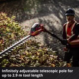 EINHELL Accu Telescoop Heggenschaar GP-HH 18/50 Li T BL-Solo Rood/zwart, Accu en oplader niet inbegrepen