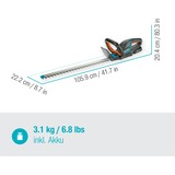 GARDENA Accu heggenschaar ComfortCut 60/18V P4A set Grijs/turquoise, 14731-20, Accu inbegrepen