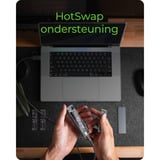 ICY BOX M.2 NVMe/SATA SSD enclosure met RGB light externe behuizing Grijs, USB 3.2 Gen 2 Type-C®