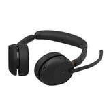 Jabra Evolve3 65 MS on-ear headset Zwart, USB-C with Dongle, Bluetooth 5.3