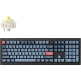 Keychron V6 Max-D4 RGB mechanisch toetsenbord Zwart, US lay-out (QWERTY), Gateron Jupiter Banana, 100%, RGB leds, Double-shot OSA PBT, hot swap, 2.4GHz | Bluetooth 5.1 | USB-C, Knob