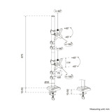 Neomounts DS60-600BL2V Monitorarm voor twee schermen 10-32" Zwart