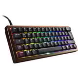 Sharkoon SKILLER SGK50 S4 Gen2 Wood PBT, gaming toetsenbord Houtkleur/zwart, US lay-out, Gateron G Pro 3.0 Yellow, RGB leds
