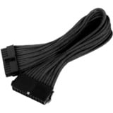 SilverStone 24-Pin ATX verlengkabel Zwart, 30 centimeter, PP07-MBB