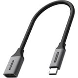 Sitecom USB-C > USB-A Adapter met kabel Zwart, 0,15 meter